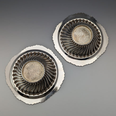 British Vintage Silver Plated Bowl Dish Pair